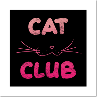 Cat Club - Pink Posters and Art